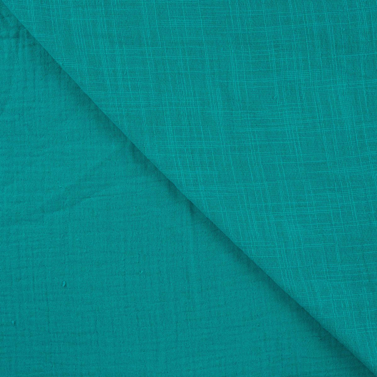 Musselin Slub - emerald - meergrün